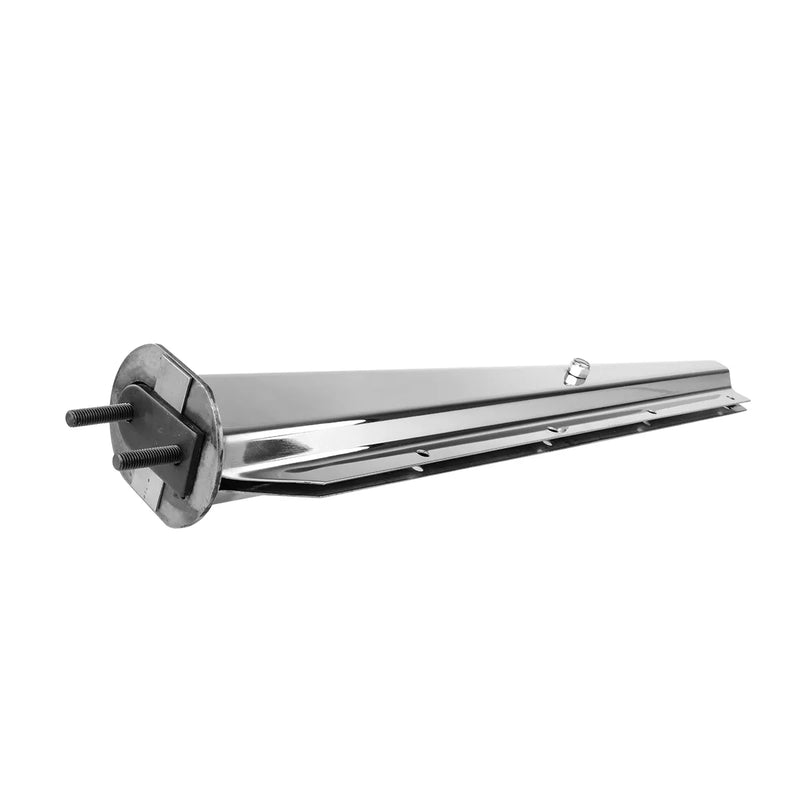 30586 SS SPRING LOAD MUD FLAP HANGER FOR PETE, STRAIGHT, 2INCH BOLT Gray