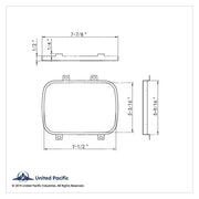 Stainless Steel 5" X 7" Headlight Retaining Ring (Bulk) Light Gray