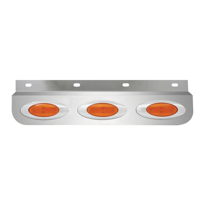 30660 SS LIGHTED TOP PLATE W/3 AMBER Y2K LIGHT Gray