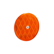 3 3/16" Round Center Bolt Reflector - Amber (10 Pcs)