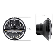 ULTRALIT - 20 High Power LED 5-3/4" Headlight With LED DRL/Position Light - Black