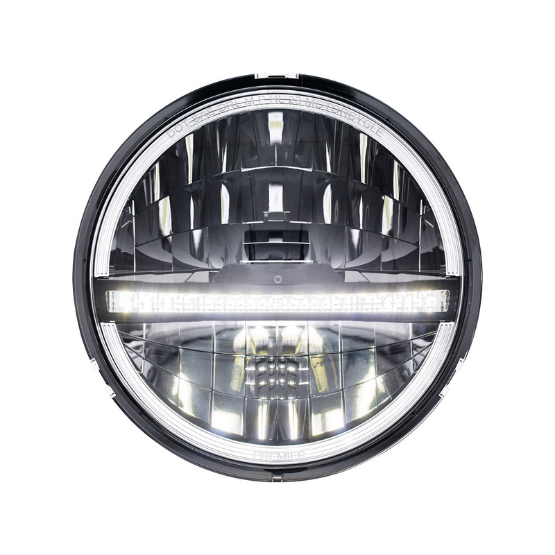 ULTRALIT - 20 High Power LED 5-3/4" Motorcycle Headlight With LED DRL/Position Light - Black