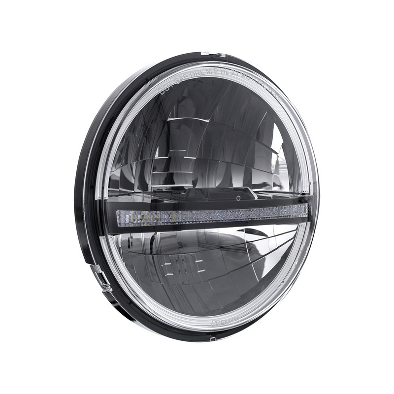ULTRALIT - 20 High Power LED 5-3/4" Motorcycle Headlight With LED DRL/Position Light - Black