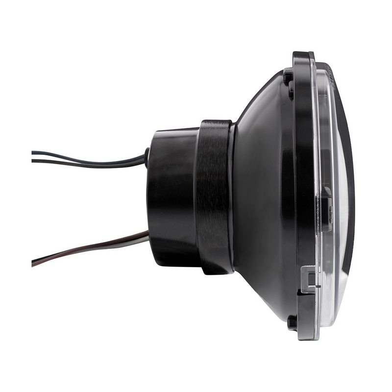 ULTRALIT - 20 High Power LED 5-3/4" Motorcycle Headlight With LED DRL/Position Light - Black