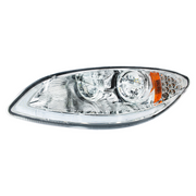 Chrome LED Headlight With LED Light Bar & Turn Signal For 2006-2017 International Prostar-Driver