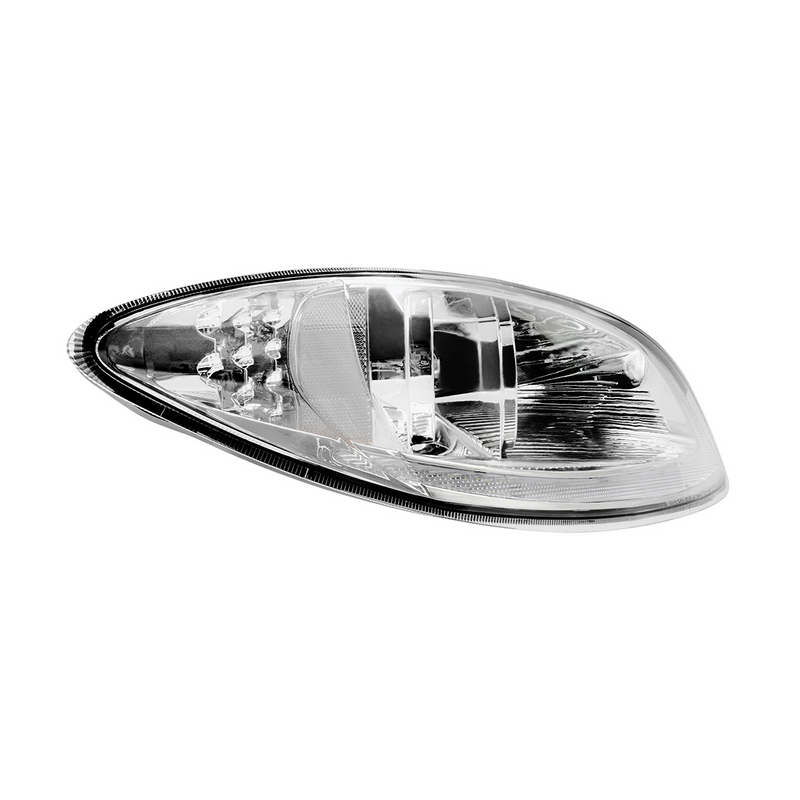Chrome LED Headlight With LED Light Bar & Turn Signal For 2006-2017 International Prostar-Passenger