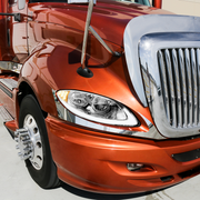 Chrome LED Headlight With LED Light Bar & Turn Signal For 2006-2017 International Prostar-Passenger