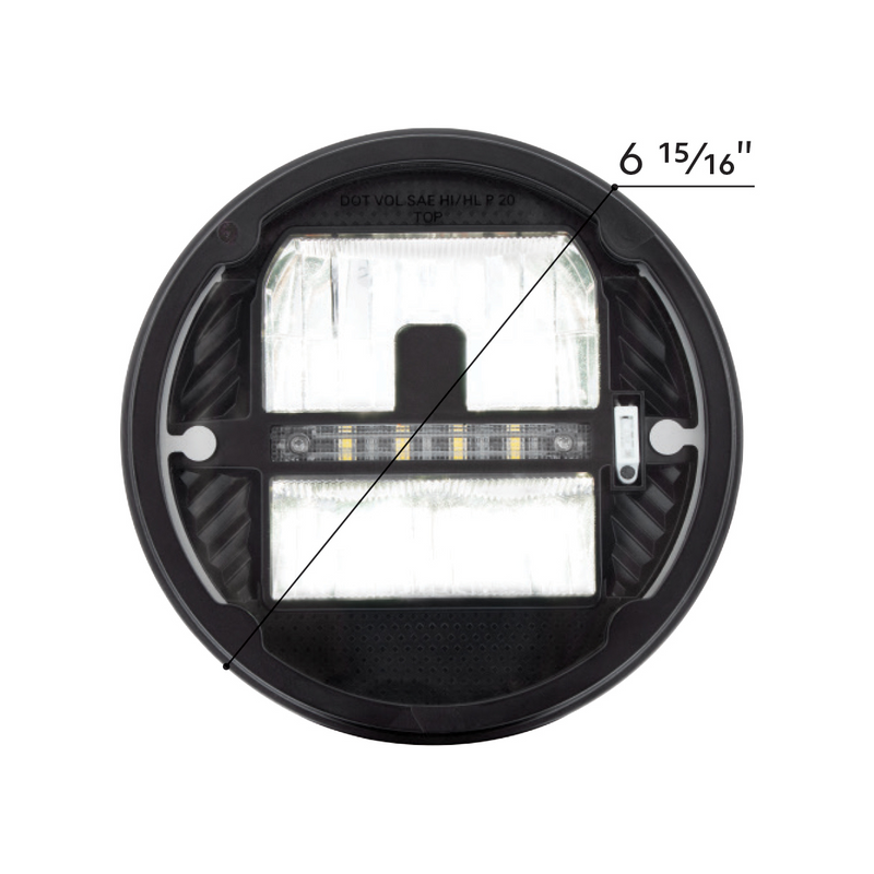ULTRALIT - Heated 7" LED Headlight With White Position Light