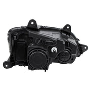 Chrome Projection Headlight With LED Turn Signal & Position Light For 2008-2017 Kenworth T660 - Driver Black