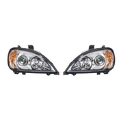 Chrome Projection Headlight Set For 2001-2020 Freightliner Columbia (Pair)