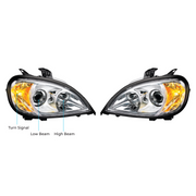 Chrome Projection Headlight Set For 2001-2020 Freightliner Columbia (Pair)