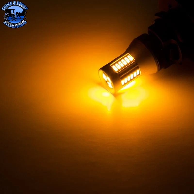 SB-3157-A30-CBT 3156/3157 CAN Bus LED Bulb - Dual Function 30 SMD LED Tower - Wedge Base - Amber -