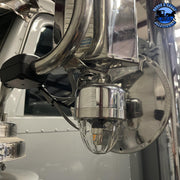 #3157-mirror-kit-cl (Sold in Pairs) Custom Waterproof single face clear lens glass watermelon kit, (3157 Base) Bulb not included, with angle bracket. watermelon glass lens Dim Gray