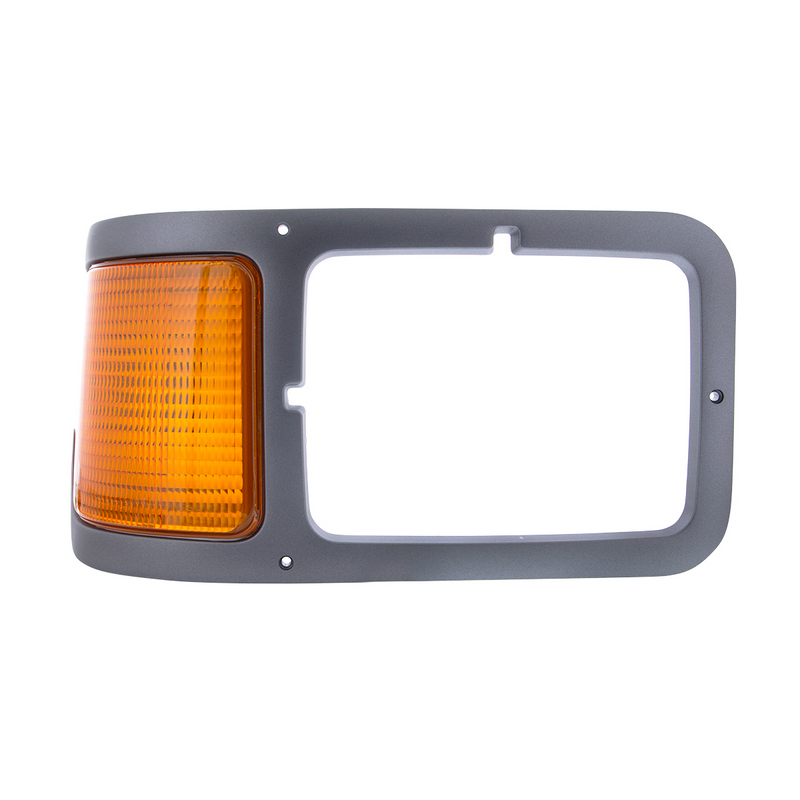 Gray Plastic Headlight Bezel With Parking Light For 2000-2015 Ford F-650/F-750 - Passenger