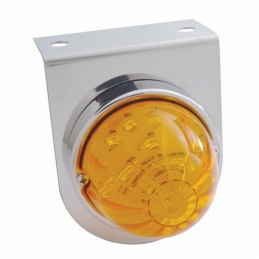 UP-32318 Stainless Light Bracket With 17 LED Watermelon Light - Amber LED/Amber Lens