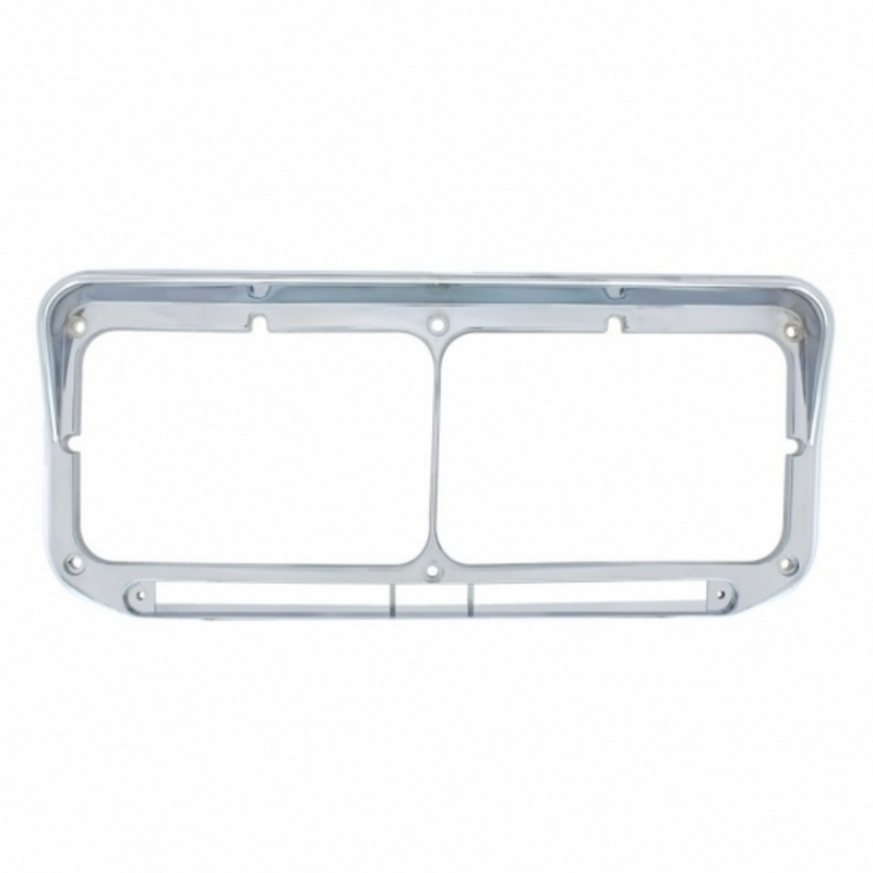 Rectangular Dual Headlight Bezel With Visor - LED Cutout