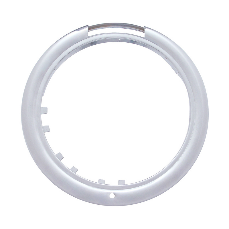Stainless Steel Classic Headlight H4 With 34 Amber LED & Signal - Clear Lens