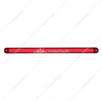 24 LED Dual Function 12" GloLight Bar With Bezel - Red LED/Red Lens White Smoke