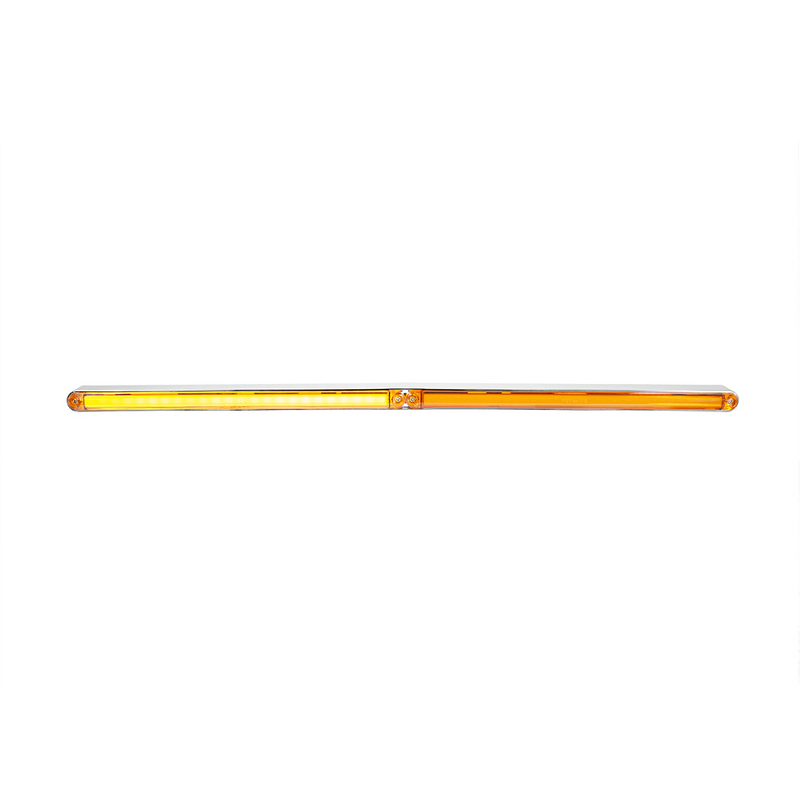 Dual 24 LED Dual Function 12" GloLight Bar With Bezel - Amber LED/Amber Lens