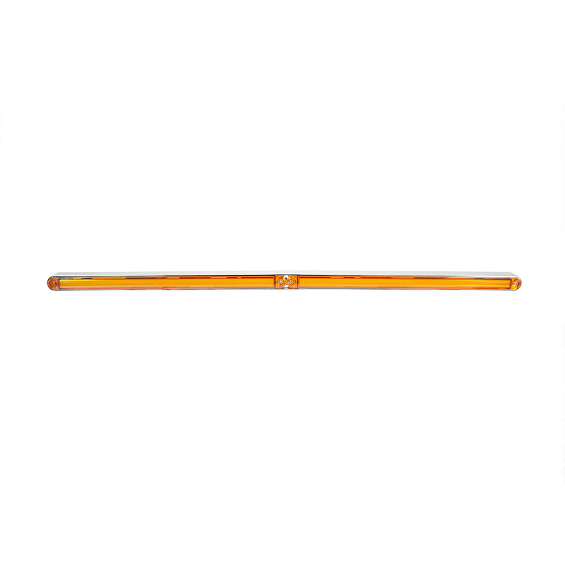 Dual 24 LED Dual Function 12" GloLight Bar With Bezel - Amber LED/Amber Lens