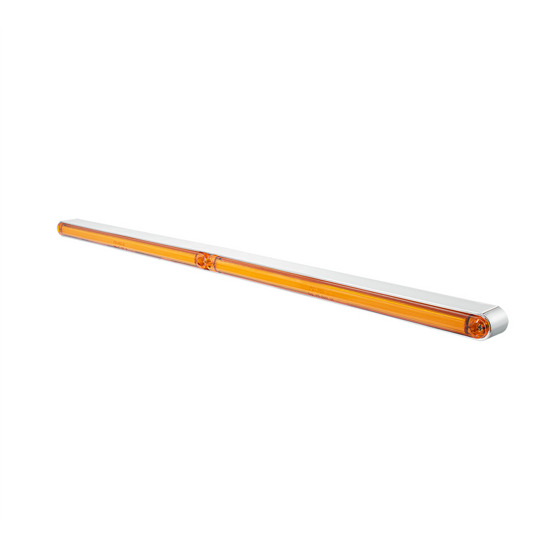 Dual 24 LED Dual Function 12" GloLight Bar With Bezel - Amber LED/Amber Lens