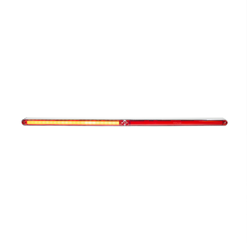Dual 24 LED Dual Function 12" GloLight Bar With Bezel - Red LED/Red Lens