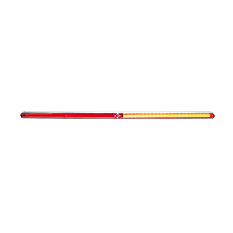 Dual 24 LED Dual Function 12" GloLight Bar With Bezel - Red LED/Red Lens