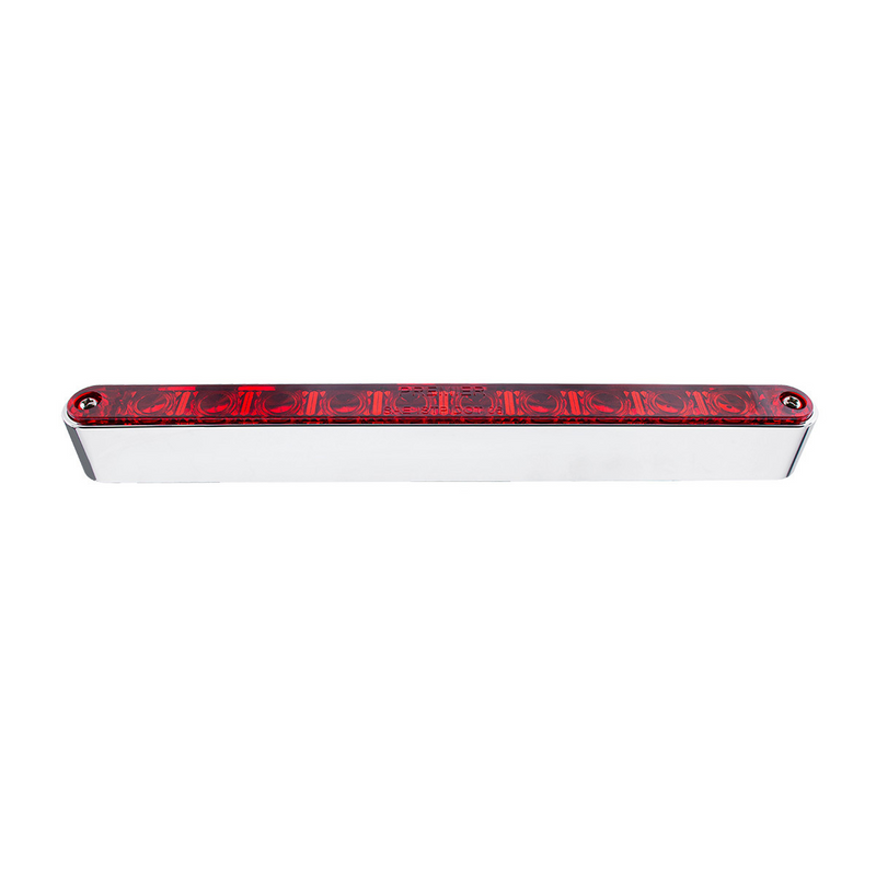 UP-32778 10 LED 9" Split Turn Function Light Bar With Bezel - Red LED/Red Lens