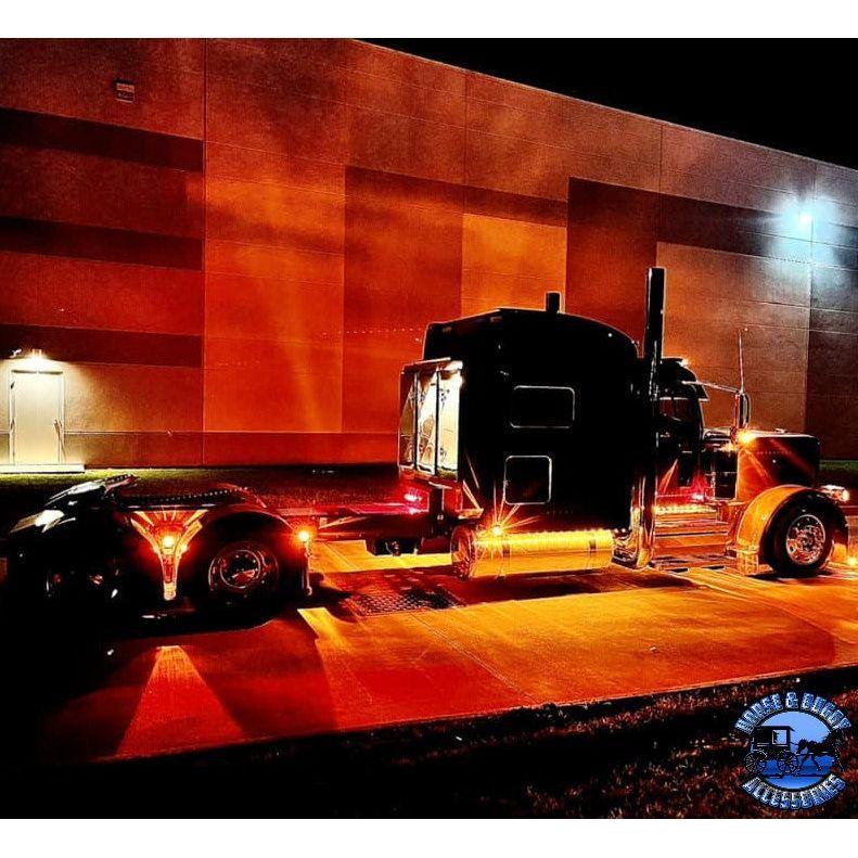 nu-1800 Peterbilt low air leaf suspension watermelon light brackets (sold in sets of 4)  #nu-1800 watermelon Chocolate