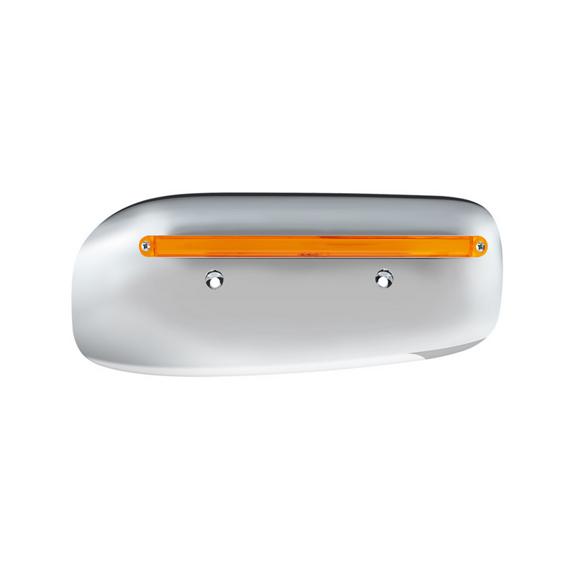 24 LED GloLight Rear Headlight Housing Cover For 2008-2023 Peterbilt 389 (Passenger)- Amber LED/Lens