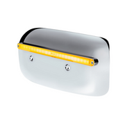24 LED GloLight Rear Headlight Housing Cover For 2008-2023 Peterbilt 389 (Passenger)- Amber LED/Lens