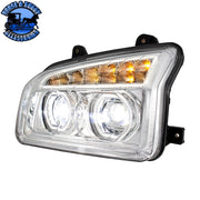 11 LED Headlight For 2015-2024 Kenworth T880 (Choose Side) (Choose Color) Headlight Driver / Chrome,Driver / Black,Passenger / Chrome,Passenger / Black Light Gray
