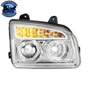 11 LED Headlight For 2015-2024 Kenworth T880 (Choose Side) (Choose Color) Headlight Passenger / Chrome Light Gray