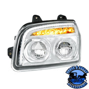 High Power LED Headlight With LED Turn Signal & Light Bar For 2015-2025 Kenworth T880 (Choose Side) (Choose Color) HEADLIGHT Driver / Black,Driver / Chrome,Passenger / Black,Passenger / Chrome Dark Slate Gray
