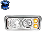 High Power Heated 10 LED Headlight With LED Turn & DRL (Choose Side) (Choose Color) headlight Driver / Black,Driver / Chrome,Passenger / Black,Passenger / Chrome Light Gray