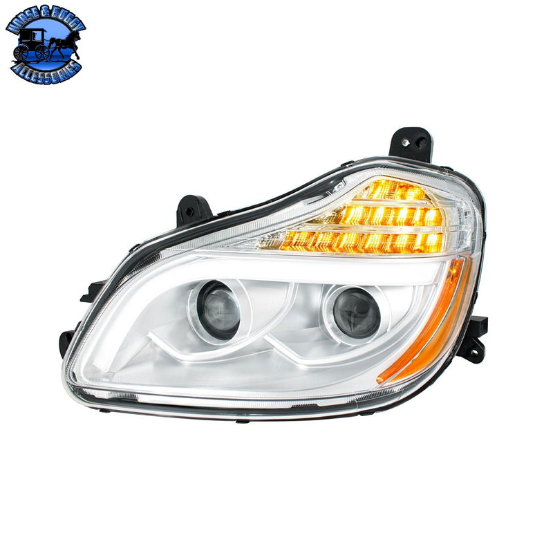 32Chrome 8 LED Projection Headlight For 2013-2021 Kenworth T680-Driver #32904