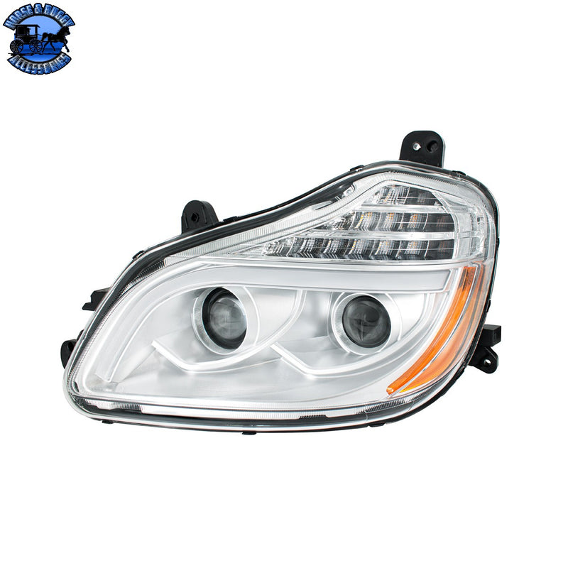 32Chrome 8 LED Projection Headlight For 2013-2021 Kenworth T680-Driver #32904