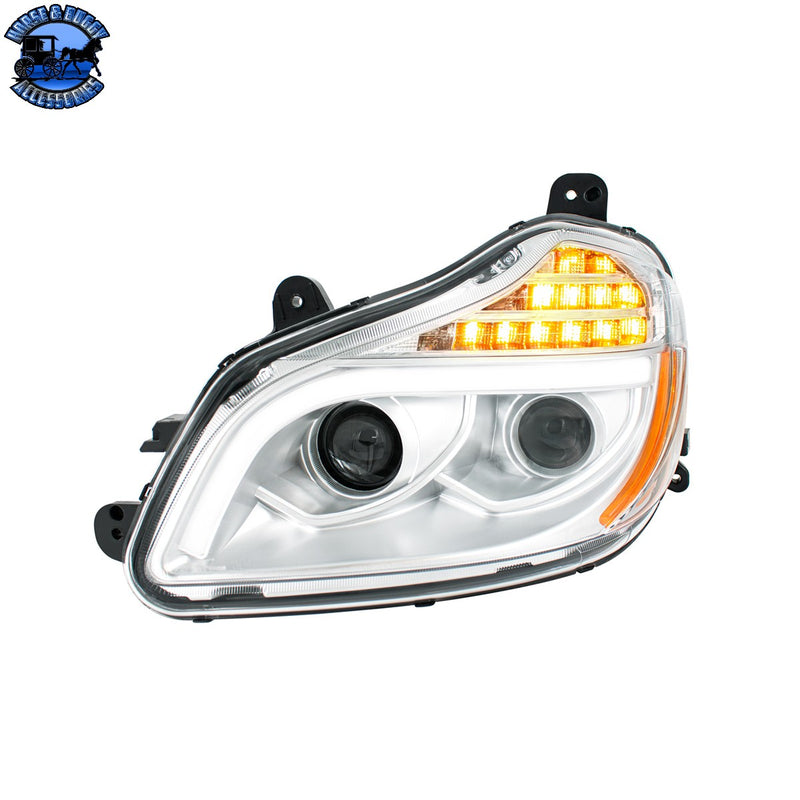 32Chrome 8 LED Projection Headlight For 2013-2021 Kenworth T680-Driver #32904