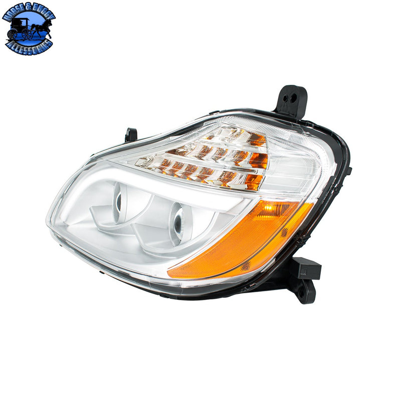 32Chrome 8 LED Projection Headlight For 2013-2021 Kenworth T680-Driver #32904