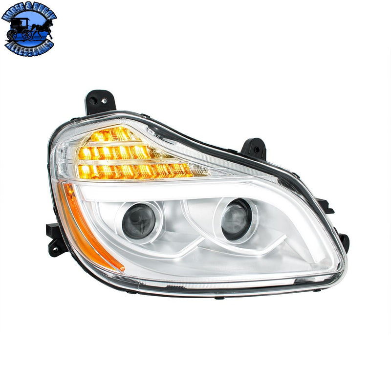 Chrome 8 LED Projection Headlight For 2013-2021 Kenworth T680-Passenger #32905
