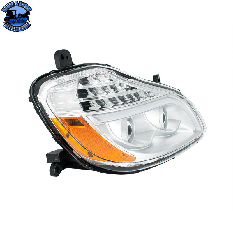 Chrome 8 LED Projection Headlight For 2013-2021 Kenworth T680-Passenger #32905