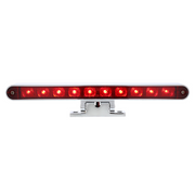 10 LED Split Function 3rd Brake Light With Chrome Swivel Pedestal Base - Red LED/Red Lens