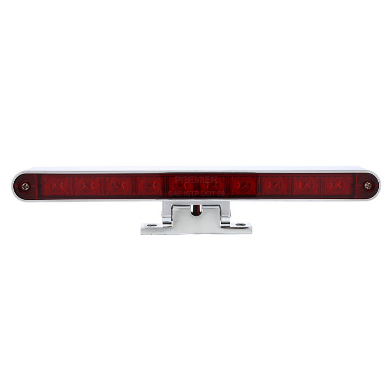 10 LED Split Function 3rd Brake Light With Chrome Swivel Pedestal Base - Red LED/Red Lens