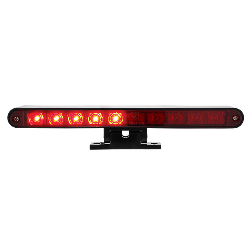 10 LED Split Function 3rd Brake Light With Black Swivel Pedestal Base - Red LED/Red Lens
