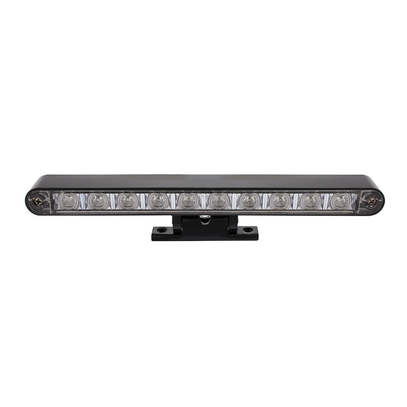 10 LED Dual Function 3rd Brake Light With Black Swivel Pedestal Base - Red LED/Clear Lens