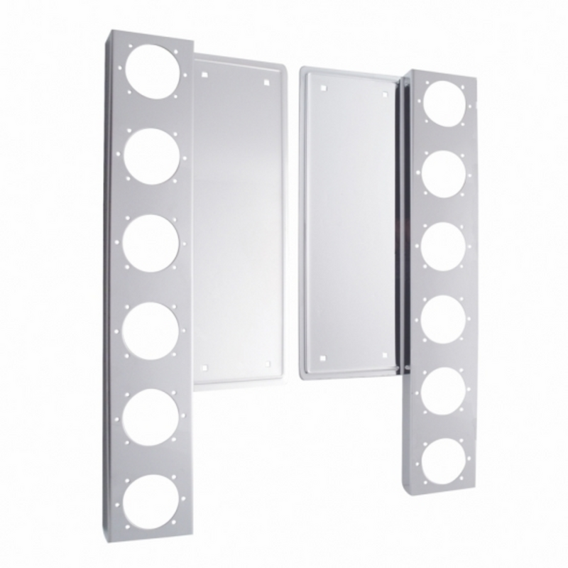 Freightliner Stainless Front Air Cleaner Bracket Only - 12 Light Cutouts