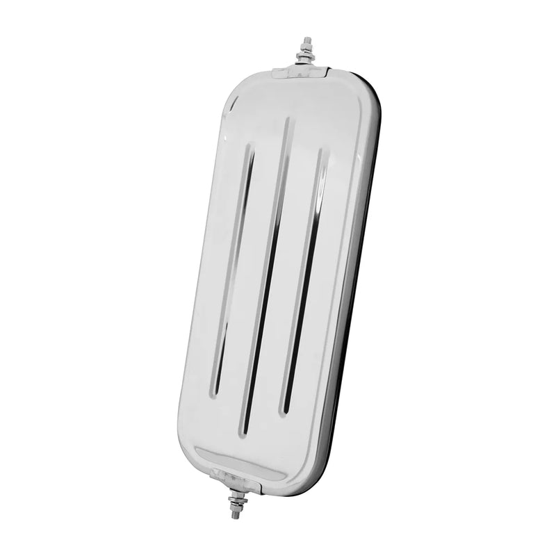 33091 SS 7" X 16" WEST COAST MIRROR, RIB BACK Light Gray