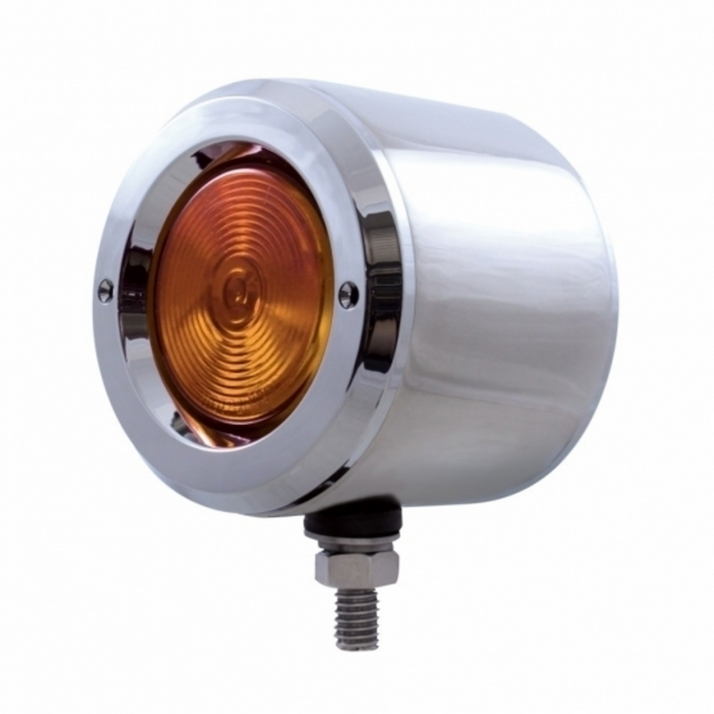 UP-33167 2" Stainless Double Face With 2" Lights & Bezels - Amber & Red Lens