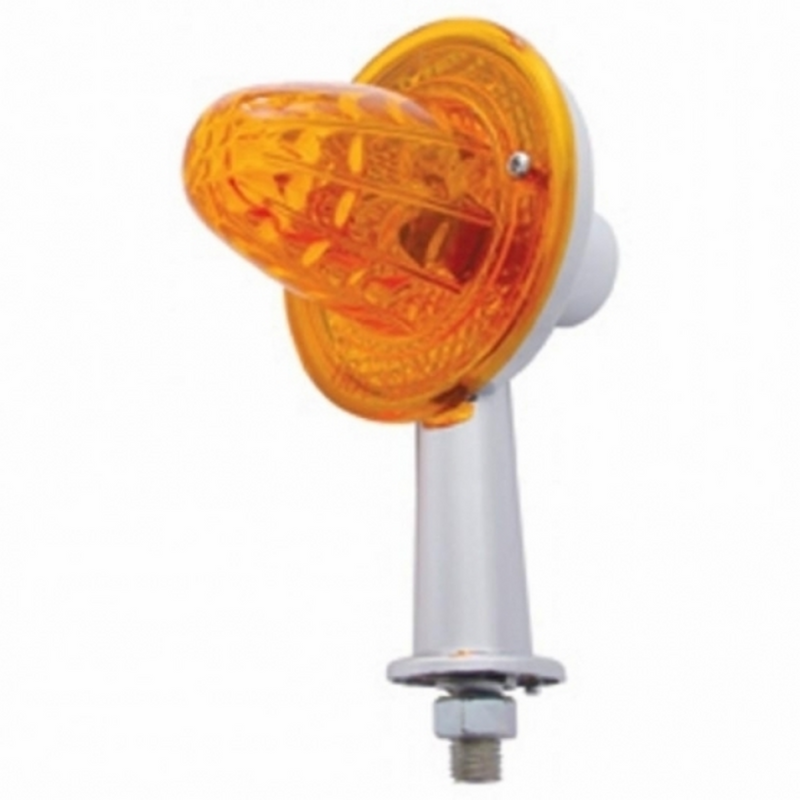 UP-33443 2-1/8" Arm Crystal Crystal Honda Light With Double Contact - Amber Lens