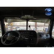 Rollin low 359 Peterbilt visor "timeless" (with bead roll) 9"x5" reverse bowtie 304 stainless #0053 PETERBILT VISOR Gray